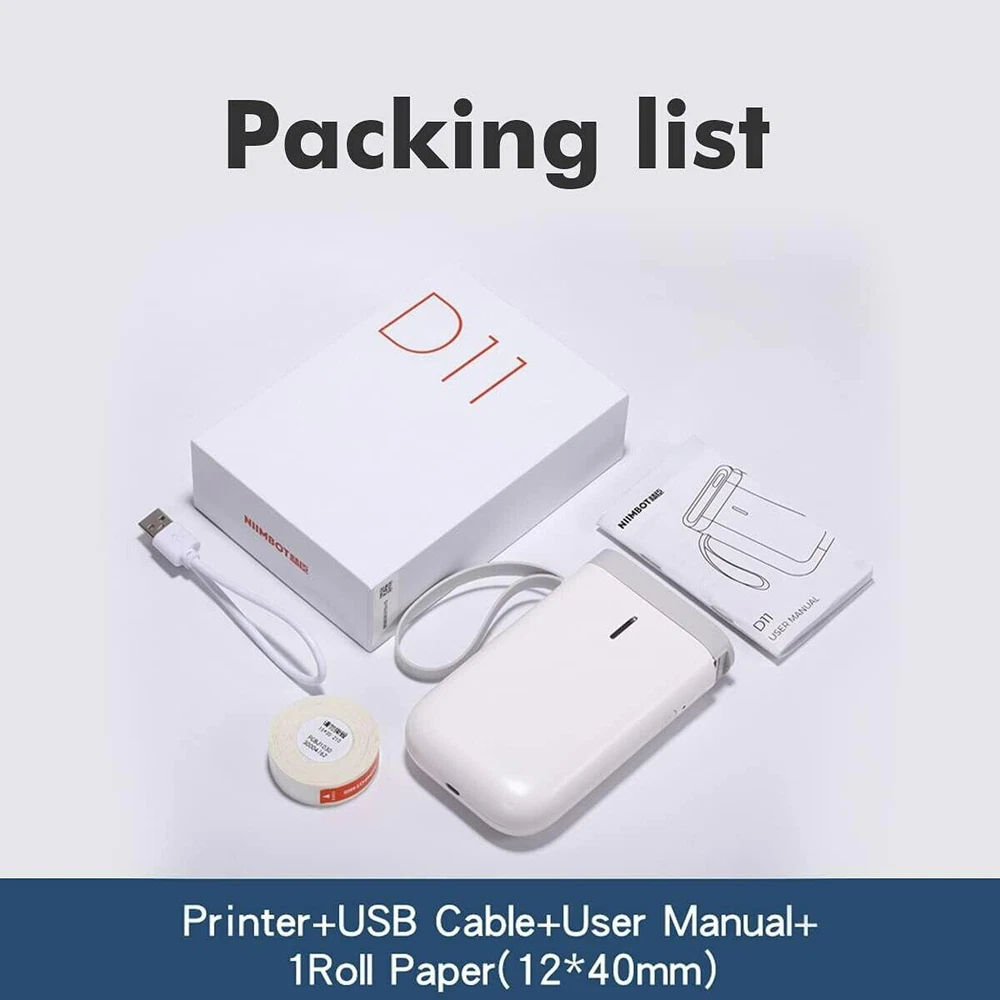 Bluetooth Label Maker D11 with Tape, Portable Wireless Sticker Machine  