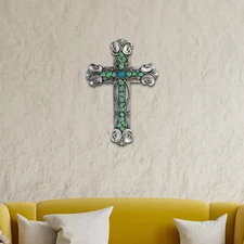 13" high Decorative Cross Wall Plaque Home Decor Unique Gift