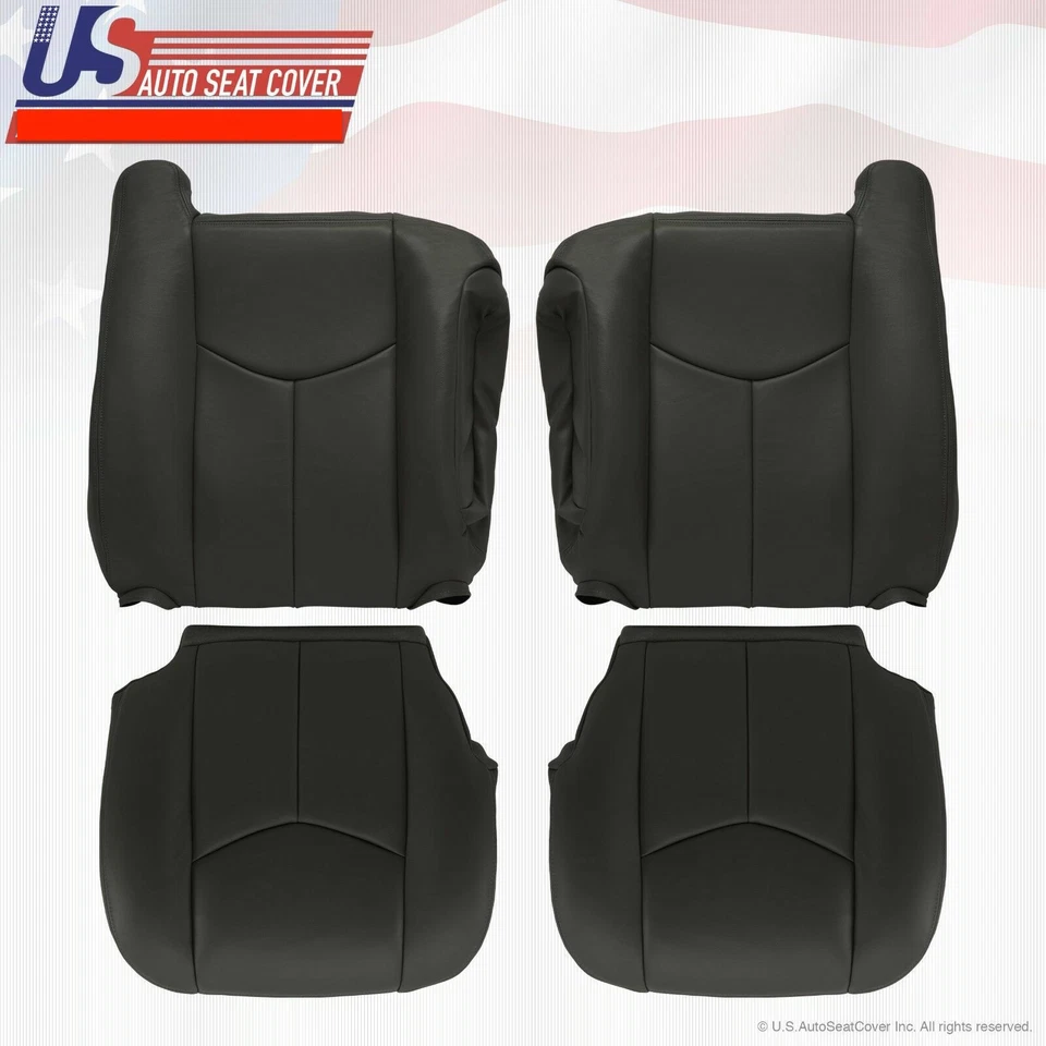 Chevy Silverado GMC Sierra 1500 2500 2003 a 2006 tapizado cubierta de asiento gris DK Foto 2 de 4