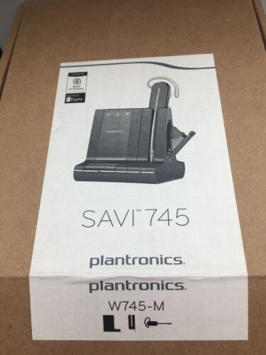Plantronics 3-IN-1 Wireless Dect Headset System SAVI 745 W745-M NIB Free Ship - Picture 2 of 7