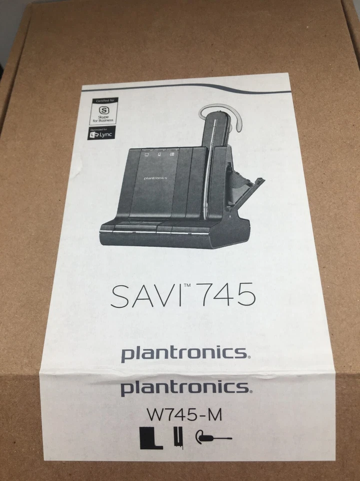 Plantronics 3-IN-1 Wireless Dect Headset System SAVI 745 W745-M NIB Free Ship - Image 2 of 4