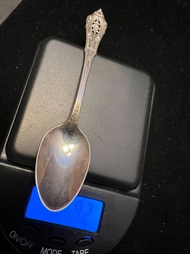 Wallace Sterling Rose Point Demitasse Spoon 3.75"  9.2 grams