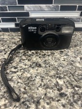 Nikon Zoom 200 AF 35mm Film Point And Shoot Camera Black Tested