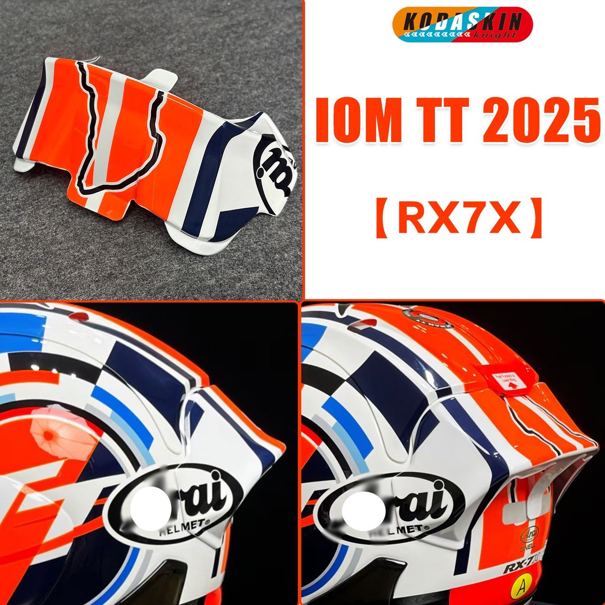 Nonoriginal Rear Trim Helmet Spoiler For ARAI Corsair-X IOM TT