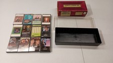 12 Vintage Cassette Tapes With The Storage Box