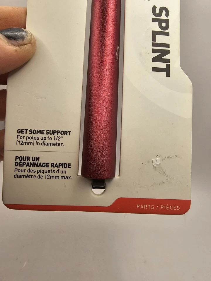GEAR AID Tent Pole Splint, Replacement Part, 1/2" Red Foto 2 de 3