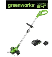 Greenworks 24V 12" String Trimmer/Edger with 2.0 Ah Battery and Charger (40D)