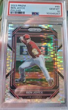 2023 Panini Prizm BEN JOYCE #60 PSA 10 Pulsar Prizm Refractor Rookie ANGELS Card. rookie card picture
