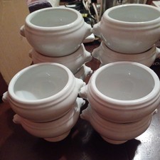 Olympia Whiteware Lion Head Soup Bowls  (Pack of 7)  + FAST UK 🇬🇧 POST!