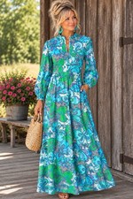 Vtg Maxi Dress Womens Small Medium psychedelic Floral Butterfly 70s Retro Dolly