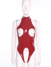 YiZYiF Women Bodycon Teddy Babydoll Nightwear Bare Exposed Breast Teddy Catsuit