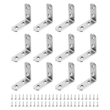 16Pcs L-Shaped Brackets Corner Brace, 1.97"x1.97"x0.79" Bracket (Silver)