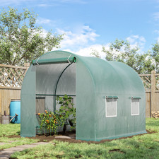 Walk In Tunnel Greenhouse Heavy Duty PE Polytunnel Outdoor Garden Grow House
