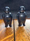 Vintage Black and White Plastic and Glass Penguin Salt and Pepper Shakers — photo 6