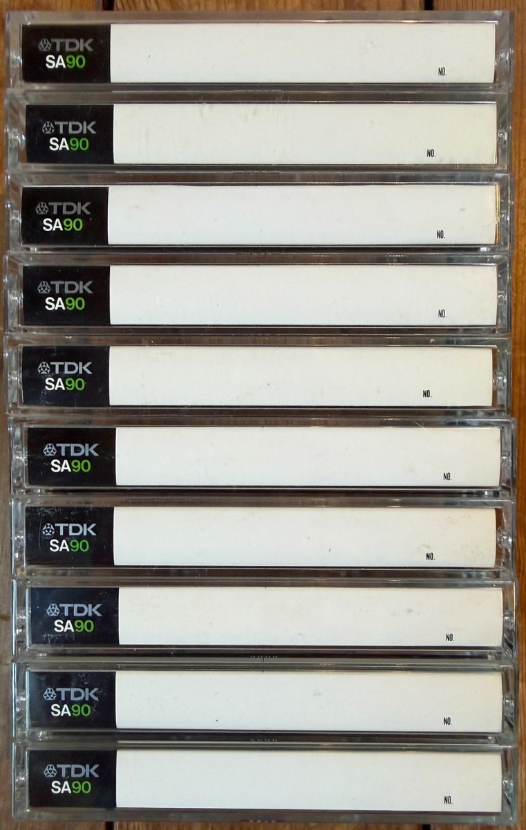 TDK SA90 High Position Type II : Ten Used Audio Cassette Tapes