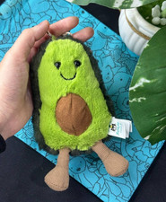Authentic Jellycat Avocado Plush Keychain Bag Charm NWT Holiday Gift DustBag NWT