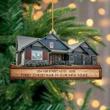 New Home Ornament 2025   First Christmas Gingerbread House Decoration