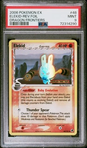 Elekid (Delta Species) 48/101 Dragon Frontiers Reverse Holo Stamped PSA 9
