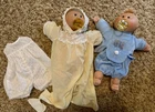 Vintage Lot 2 Coleco Cabbage Patch Kids Preemie Pacifier Dolls Dudley Ray Yellow