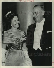 1961 Press Photo William W. Bland and his wife at Houston Grand Opera's "Faust"