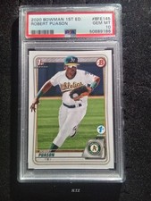 2020 Bowman 1st Edition PSA 10 RC Card BFE-145 Robert Puason OAKLAND ATHLETICS