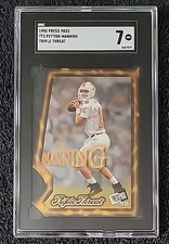 1998 Press Pass Football #TT3 Peyton Manning Rookie Card RC SGC 7 HOF. rookie card picture
