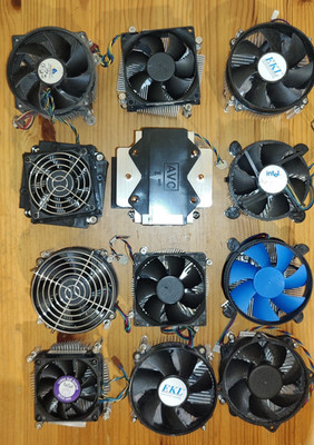 CPU Kühler Konvolut Intel Xeon, I3,I5,I7 Alu, Kupfer Schrott und Bastlerware