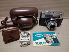 Vtg Voigtlander Vito BL 35mm Film Camera Prontor-SVS w Leather Case Germany Exc