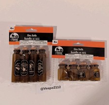 Halloween Potion Bottle 8pc Mini Brown Glass Crafts Witchs Brew Summerween 2026