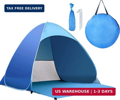 Pop Up Beach Tent -for 2-3 Person UPF 50+ UV Sun Protection Beach Shade Tent Pop
