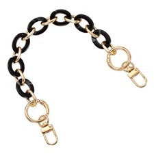 Acrylic Purse Strap 12" Bag Chain for Handbags Replacement Bag Black