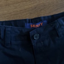 SKINNY Navy Blue Chinos - Boys Casual Pants size 12