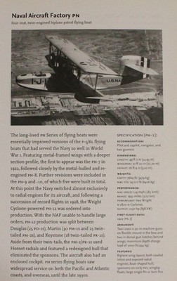Naval Aircraft Factory PN Plane Picture Aviation Article Vtg Info Detail Sheet 