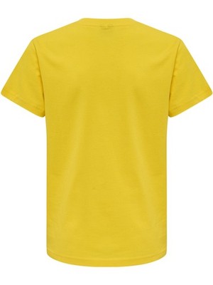 T-Shirt Kinder hummel hmlRED Basic 116 Empire Yellow Baumwolle kurzarm