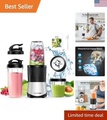 11-in-1 High-Power Blender Combo with To-Go Cups - Perfect for Smoothies & More!