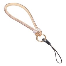 Phone Wrist Chain Rhinestones Decors Phone Lanyard Keychain Anti Loss Accessory