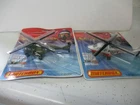 Matchbox Lesney Skybusters 2X SB20 Helicopter "Army" & "Police", blistercarded