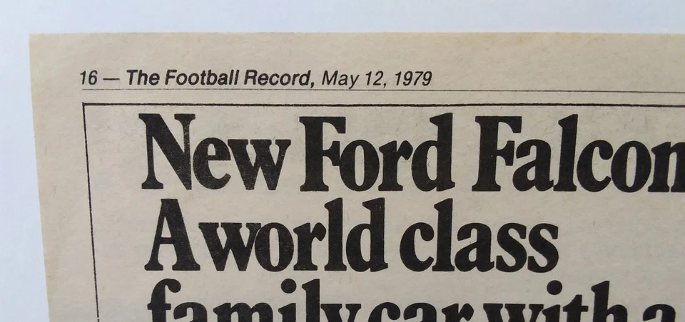 Vintage 1979 Bob Binks Ford Single Page AFL Football Record Advertisement - image 2 of 2