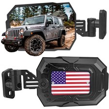 All-Metal Wide Rear-View Mirrors Doors-Off Compatible with Wrangler JK/JKU