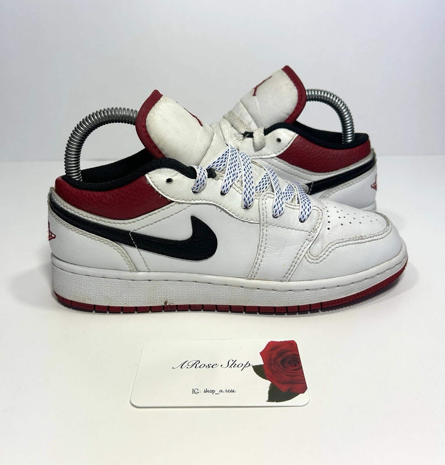 Scarpe Nike Air Jordan 1 Low GS 'White Gym Red' (553560 118) Taglia: 4Y