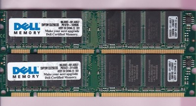512MB 2x256MB PC-133 DELL SNPDM133/256X30 SDRAM ELPIDA Memory Kit 32Mx64 PC133