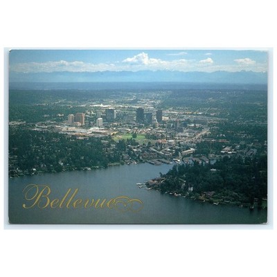 Postcard City Meydenbauer Bay Cascade Mountain Range Bellevue WA Aerial
