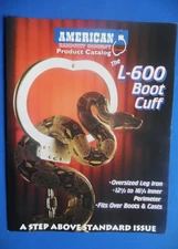 AMERICAN BOOT co restraints leg irons handcuffs advertisement brochure catalog