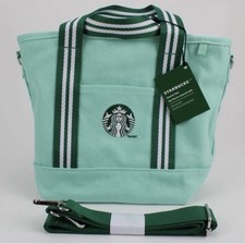 NWT Starbucks Road Trip Collection Canvas Tote Bag Mint Green With Strap 2026