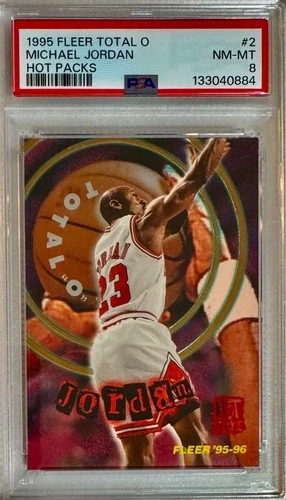 Michael Jordan 1995 Fleer Total O Hot Packs Card #2 - PSA 8, NM/Mint, THE GOAT!
