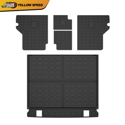 TPE Trunk Cargo Liner & Backrest Mats Fit For 2010-2024 Toyota 4Runner 5 Seats