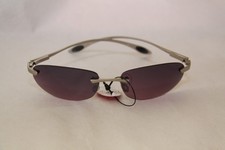 FARB BRILLE SONNENBRILLE  GLÄSER LILA WEINROT RAHMEN LOS BÜGEL SILBER AUS METALL