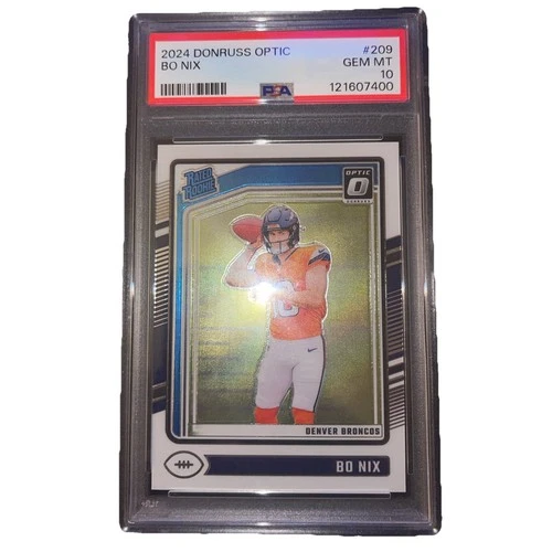 2024 Panini Donruss Optic - Rated Rookie Bo Nix #209 (RC) Broncos PSA 10