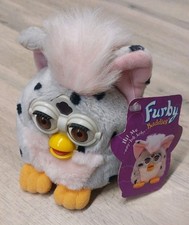 Furby Buddies Grey Leopard Beanie 4" Soft Toy Plush Sleep More Brown  Eyes, 1999