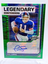 2023 Contenders Optic Phil Simms Legendary Auto Green Pulsar /30 Giants